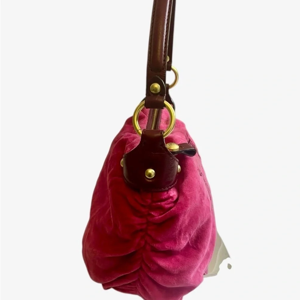 Juicy Couture Fuchsia Hobo Bag with Brown Accents, pre-owned